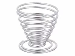 Brandneu 🌟 Kitchen Basics Eierbecher 4 teilig in silberfarben 🌟