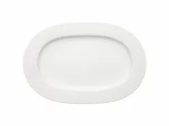 Großhandel 🛒 Vorlegeplatte oval "Noblesse" in weiß 🥰
