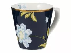 Am billigsten 😀 Laura Ashley Heritage Espresso Tasse & UT "Midnight Uni" in weiß 🥰