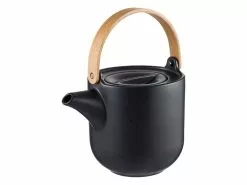 Bester Verkauf 🤩 Asa Teekanne mit Holzgriff Kuro Coppa - 1 Liter in schwarz 🔔