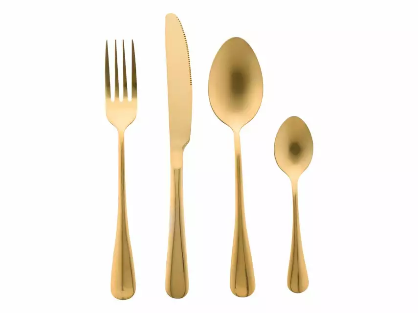 Neu 💯 Besteckset Gold 16-teilig in goldfarben ❤️ 1 Neu 💯 Besteckset Gold 16-teilig in goldfarben ❤️