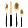 Angebote 🔥 Besteckset Gold/Schwarz 16-teilig in goldfarben 😀