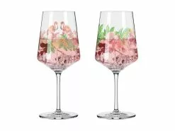 Aktion 👏 Ritzenhoff Aperitifglas-Set Sommersonett Orchideen und Flamingo - 2 teilig in mehrfarbig 🌟