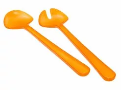 Billig 💯 Salatbesteck -Set Orange ☀️ Summer 2 teilig 🎁