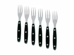 Am billigsten ✨ Kitchen Basics Steakgabel-Set 6 tlg. in silberfarben 🤩