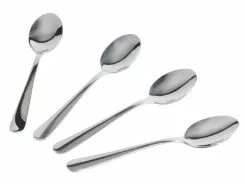 Budget 🛒 Casa Nova Kaffeelöffel- Set 4 teilig in silberfarben ✔️