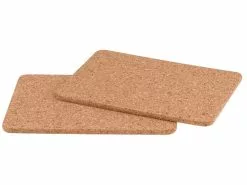 Schlussverkauf ⭐ Untersetzer Kork 2-tlg. Set rechteckig in braun ❤️