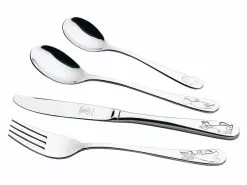 Billig 💯 Justinus Kinderset "Meine Tiere" 4 tlg. in silberfarben 🥰