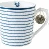 Coupon 🌟 Laura Ashley Blueprint Tasse 🍬 Candy Stripe blau - 350 ml in mehrfarbig 😀