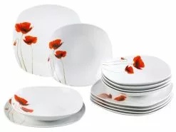 Brandneu 🧨 Vivre Tafelservice Poppy 12-teilig in weiß 🧨