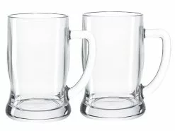 Blitzangebot 🎉 Leonardo 2tlg. Set Bierseidel "Taverna" 0,5l in transparent 😍