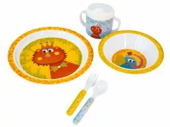 Blitzangebot ⭐ BIECO Kindergeschirr Zoo 5-teilig in mehrfarbig ✔️