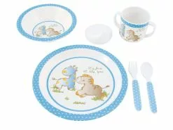 Bester Verkauf 🔥 BIECO Kindergeschirr Baby Friends 5-teilig in blau 🤩