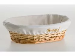 Schlussverkauf 👏 Brotkorb Weide mit Stoffeinsatz in braun 🔥