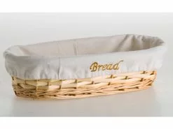 Großhandel 👍 Brotkorb Weide mit Stoffeinsatz in braun 🤩