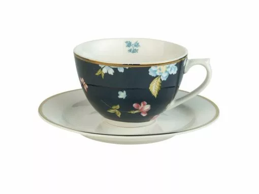 Rabatt 🔥 Laura Ashley Heritage Cappuccinotasse inkl. UT "Midnight Uni" in mehrfarbig 🔔 -Essen & Trinken Store 6357805 0539457 23917282 1