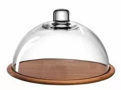 Blitzangebot 🧨 Leonardo Holzkäseplatte mit Glasglocke 28,5/17 cm in transparent 💯