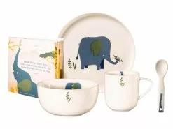 Schlussverkauf 🧨 Asa Kindergeschirr Emma Elefant 5-teilig in mehrfarbig ❤️