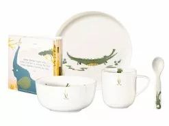 Auslauf 🎉 Asa Kindergeschirr Croco Krokodil 5-teilig in mehrfarbig 😀