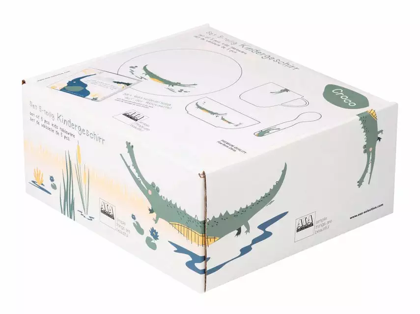 Auslauf 🎉 Asa Kindergeschirr Croco Krokodil 5-teilig in mehrfarbig 😀 8 Auslauf 🎉 Asa Kindergeschirr Croco Krokodil 5-teilig in mehrfarbig 😀 – Bild 8