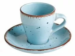 Brandneu 🧨 Arte Viva Espressotasse türkis "Nature Look" in grün 🎁