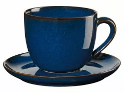 Großhandel ❤️ Asa Cappuccinotasse mit Untertasse Saisons Midnight Blue - 230 ml in blau ✔️