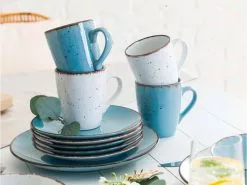 Aktion ⭐ Arte Viva Kombiservice Nature Look 16-teilig in weiß 🔔 -Essen & Trinken Store 6645896 0587394 3 24081036