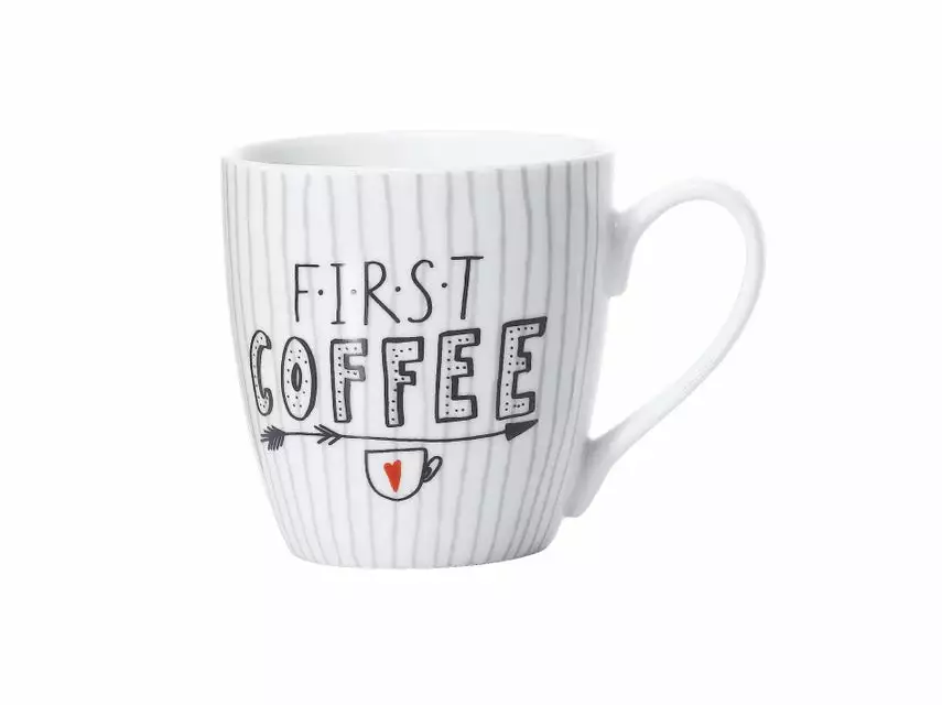 Budget 🔥 Casa Nova Henkelbecher "First coffee" in mehrfarbig ❤️ 2 Budget 🔥 Casa Nova Henkelbecher "First coffee" in mehrfarbig ❤️ – Bild 2