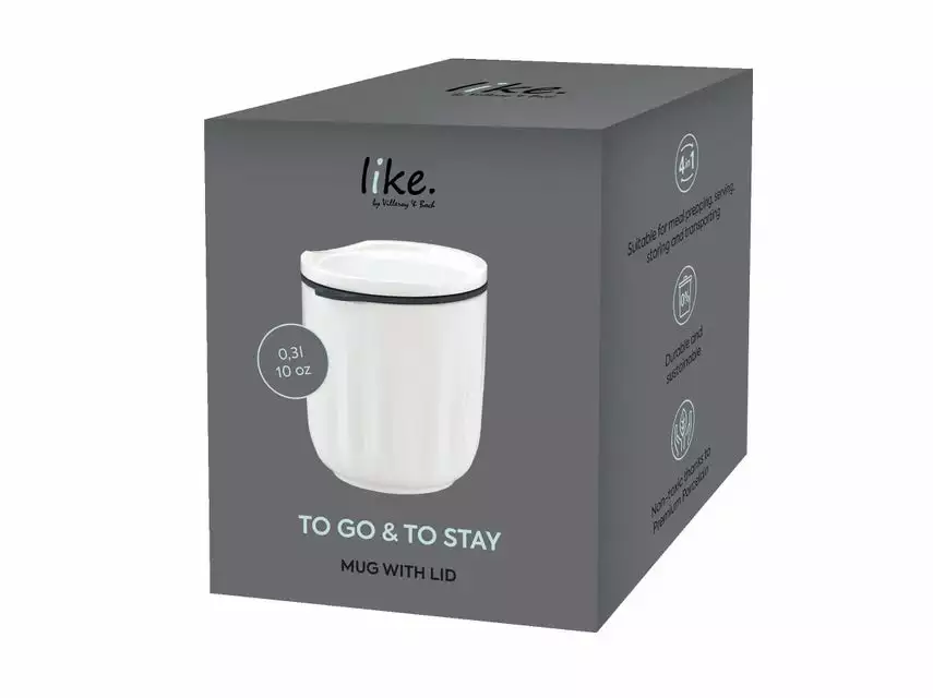 Neu 😍 Like Becher mit Deckel 0,3 l "ToGo u. ToStay" in weiß 🧨 2 Neu 😍 Like Becher mit Deckel 0,3 l "ToGo u. ToStay" in weiß 🧨 – Bild 2