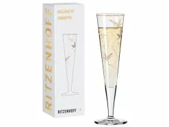 Auslauf 🔥 Ritzenhoff Champagnerglas Seidenreiher "Goldnacht" in mehrfarbig 👍