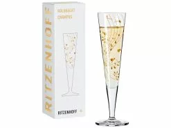 Billig 👏 Champagnerglas Musik, Vogel "Goldnacht" in goldfarben 🧨