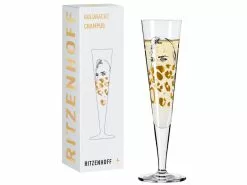 Auslauf ❤️ Ritzenhoff Champagnerglas Illustration "Goldnacht" in mehrfarbig 💯