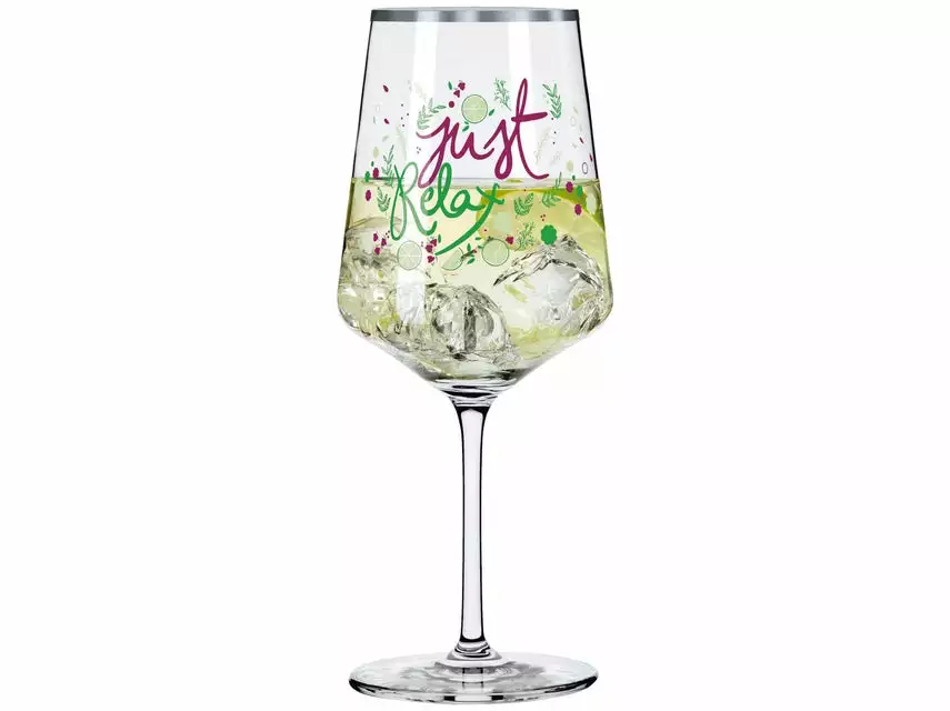 Aktion 🎁 Aperitifglas Schrift, Blätter "Sommertau" in mehrfarbig 🤩 3 Aktion 🎁 Aperitifglas Schrift, Blätter "Sommertau" in mehrfarbig 🤩 – Bild 3