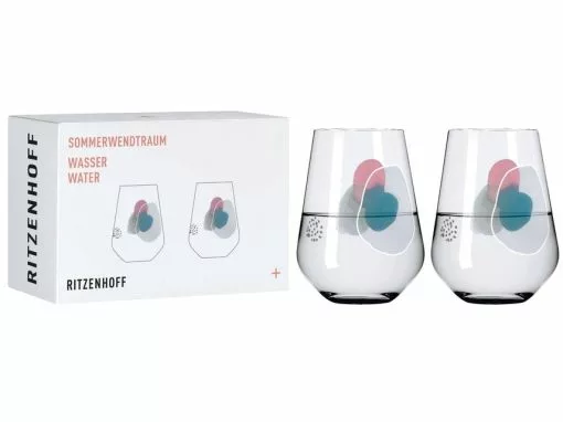 Großhandel 🌟 Ritzenhoff 2 tlg. Wassergläser Illustration "Sommerwendtraum" in mehrfarbig 💯 -Essen & Trinken Store 6767597 0608305 1 24714364