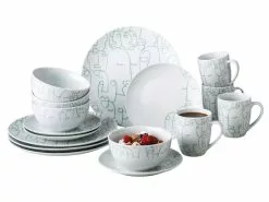 Bester Verkauf 💯 Vivre Kombiservice Silhouette 16-teilig in weiß ⭐