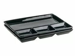 Bestes Angebot 😍 Fondueteller rechteckig - 2 teilig in schwarz ❤️