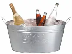 Am billigsten 🤩 Zinkwanne oval 50/35/23 cm (B/H/T) in silberfarben 🌟