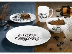 Billig 💯 Casa Nova Speiseteller "Merry Xmas" in schwarz 💯