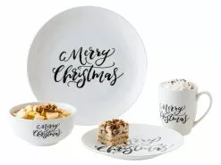 Billig 💯 Casa Nova Speiseteller "Merry Xmas" in schwarz 💯 -Essen & Trinken Store 6935496 0649435 2 24945480