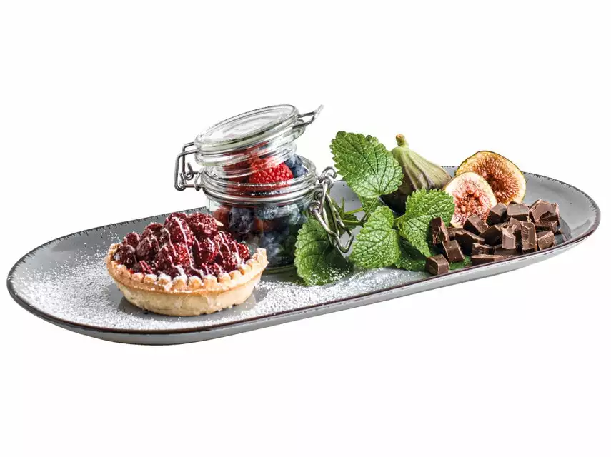 Schlussverkauf ⭐ Arte Viva Servierplatte Nature Look grau - 37 cm 🛒 2 Schlussverkauf ⭐ Arte Viva Servierplatte Nature Look grau - 37 cm 🛒 – Bild 2