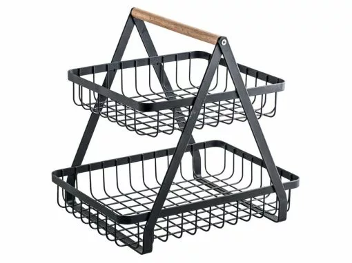 Angebote ⌛ Kitchen Basics Korb-Etagere schwarz 2-stufig 🎁 -Essen & Trinken Store 6943880 0651896 2 24841208