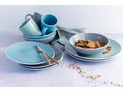 Bester Verkauf 🌟 Kombiservice Elissa blau - 24 teilig 🥰 -Essen & Trinken Store 931844millieu