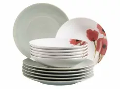 Blitzangebot 🧨 Tafelservice Ossia Poppy Flower - 12 teilig in rosa 😉