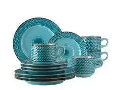Angebote 👏 Kaffeeservice Prospero blau - 12 teilig 🛒