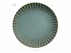 Budget ❤️ Kombiservice Confino petrol/braun - 20 teilig in blau 🎁 -Essen & Trinken Store 931964a