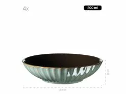 Budget ❤️ Kombiservice Confino petrol/braun - 20 teilig in blau 🎁 -Essen & Trinken Store 931964b