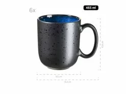 Rabatt 🧨 Frühstückset Niara schwarz/blau - 18 teilig 😉 -Essen & Trinken Store 931971a