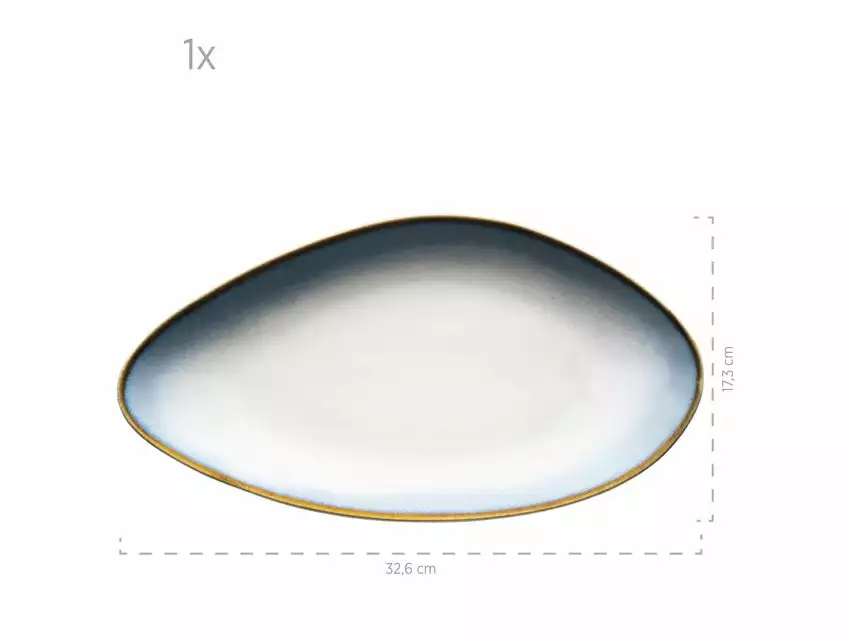 Budget ⭐ Servierplattenset La Sinfonia blau - 3 teilig ✨ 2 Budget ⭐ Servierplattenset La Sinfonia blau - 3 teilig ✨ – Bild 2