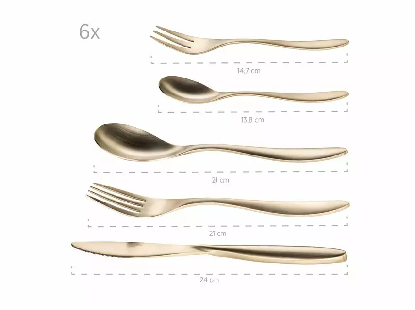 Bestpreis 🎉 Besteckset Isabella champagne - 30 teilig in goldfarben 😀 6 Bestpreis 🎉 Besteckset Isabella champagne - 30 teilig in goldfarben 😀 – Bild 6