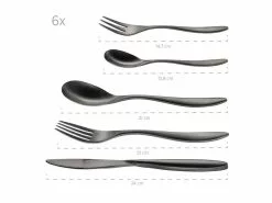Neu 😍 Besteckset Isabella schwarz - 30 teilig 🎁 -Essen & Trinken Store 934002a